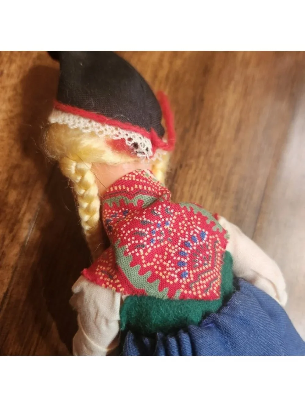 Vintage‎ Western Germany Souvenir Doll Blonde Braids Traditional Folk Costume